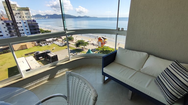 Pé na Areia 3Q e 1S, Churrasqueira, Vista Incrível