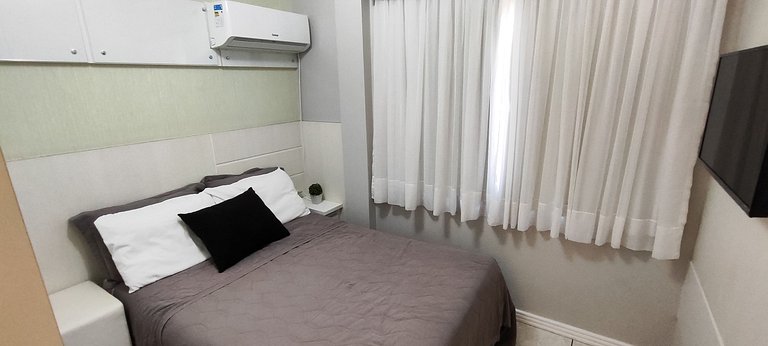 4 quartos, central, quadra mar