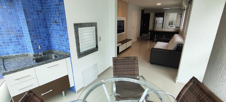 Quadra-mar funcional varanda gourmet com vista mar