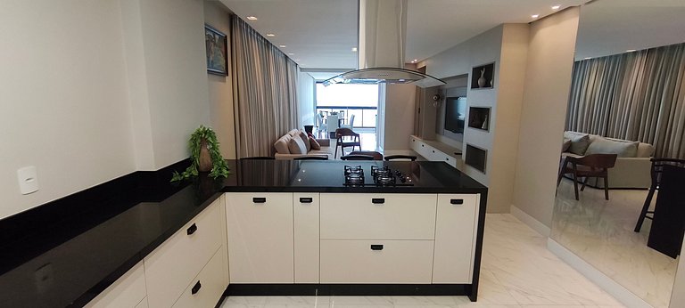 3 suítes, novo, hidro, varanda gourmet e vista mar