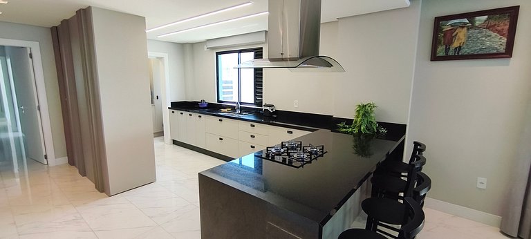 3 suítes, novo, hidro, varanda gourmet e vista mar