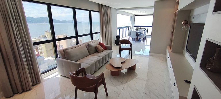 3 suítes, novo, varanda gourmet e vista mar