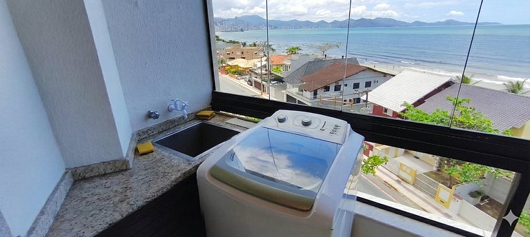 Beira-mar Perequê, vista mar, 3 quartos